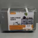 Criusia Large Blanket Storage Basket - 6 Pack Fabric Storage Bins for Closet Shelf, Storage Baskets for Clothes Toys, Home Organization Bins with Handles for Living Room, Nursery, Bedroom (Grey)