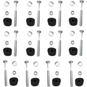 12x Long Trampoline Screws Trampoline Accessories,Jump Stability Tool Trampoline Bolts and Nuts 8mm Fixing for Large and Small Trampolines