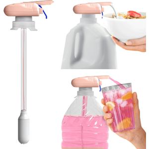 The Magic Tap Automatic Drink Dispenser: Hands-Free Milk, Beverage Dispenser, Drink Dispenser for Fridge Juice, Gifts for Women & Men: 1 Pack Peach