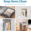 100 PCS 14"×20" Large Zip Seal Lock Bags 2 Gallon Clothing Poly Bag 2 Mil | Waterproof, Dust-Resistant, Reclosable Bags For Clothing, Crafts, Storage, Packing, Shipping, Travel, And Moving