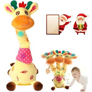 Dancing Talking Giraffe Toy,Musical Giraffe Toy  Sings,Dances & Repeats What You Say,Adjustable Volume Dancing Giraffe Light Up Toys