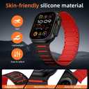 Magnetic Band Compatible with Apple Watch Bands 49mm 46mm 45mm 44mm 42mm Men, Soft Silicone Sport Strong Magnet Loop Replacement Strap for iWatch Ultra 3 2 1 Series 11 10 9 8 7 6 5 4 3 2 1 SE