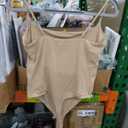 Women's Slim-Fit Cami Bodysuit (Large, Beige)