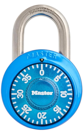 Master Lock 1530DCM School or Gym Locker Lock Combination Padlock, Back to School Essential, Pack of 1 - Blue