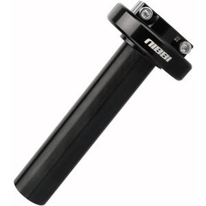 NIBBI Aluminum 7/8" Motorcycle Throttle Handlebar Adjust Accelerator CNC Throttle Cable Holder for YAMAHA TaoTao Kycom Honda GY6 Scooter Moped (Black)