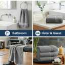 Grey Hand Towels for Bathroom - Pack of 4 (16" x 28") - 100% Cotton Double Stitched Edges - Ultra Soft, Quick Dry & Highly Absorbent - Everyday Comfort Hand & Face Towels for Family and Gym Use - Grey