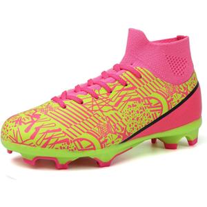Kids Soccer Cleats Boys Girls Football Cleats Turf Soccer Shoes AG/FG (1.5 Little Kid)