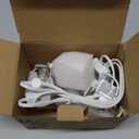 Brightown Accessory Cord with 2 LED Light Bulbs - UL Listed 5 Feet Christmas Village Cords, Rotary Switch, Fused Plug for Crafts, Halloween Pumpkin, Holiday Ornaments, White Cord, Warm White, 2 Pack