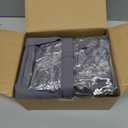 Clear Vinyl Zippered Storage Bags (3Pack) 40L Sturdy Storage Bags for Sweaters, Blankets, Comforters, Bedding Sets and Much More! (Gray, 18x15x9)