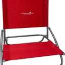 Caribbean Joe Folding Beach Chair, 1 Position Lightweight and Portable Foldable Outdoor Camping Chair, Red