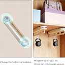 Pull Out Hanger Rod For Closet, No Drilling Suction Rod, Beige | 14 Inch Extendable Closet Hanger Organizer, Suction Cup Valet Rod for Closet, Sliding Wardrobe Clothing Rail