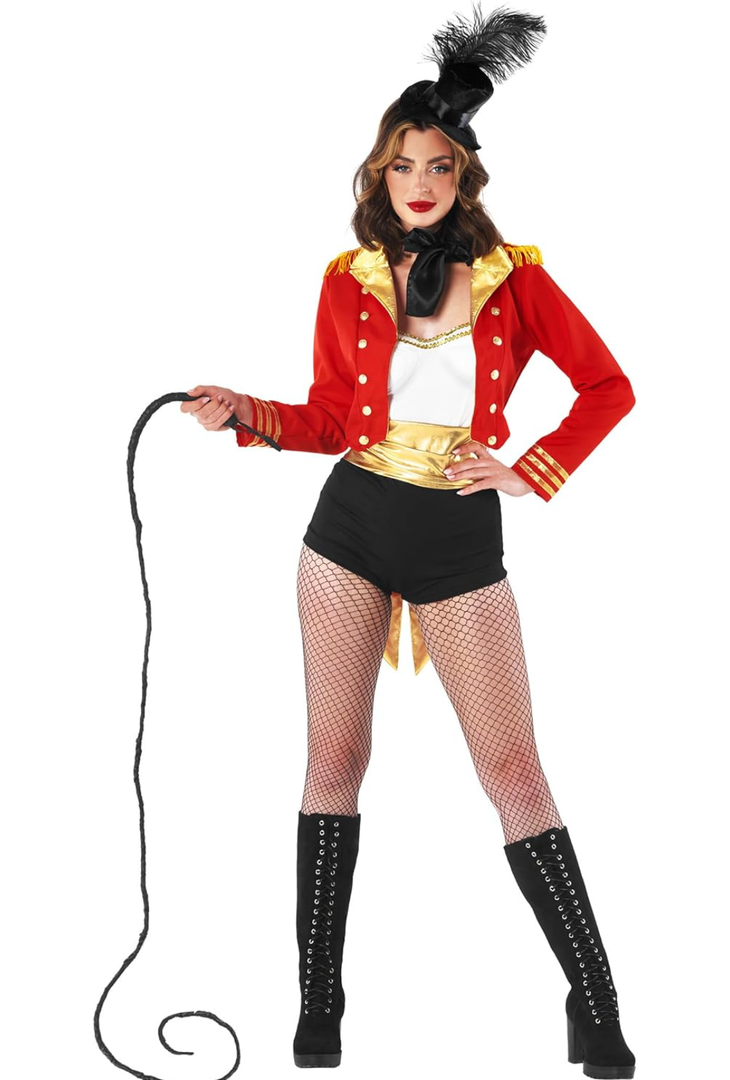 fun shack Womens Circus Ringmaster Costume, Lion Tamer Outfit for Women, Ringmaster Dress for Themed Parties, Size XL