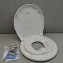 Mayfair NextStep2 Slow-Close Toilet Seat with Built-In Toddler Potty Training Seat, Removable, White, Elongated