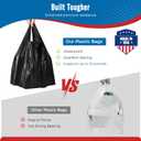 Fuxury 500 Count Plastic T-shirt Bags Black 11.5" x 6.5" x 21", Grocery, Trash, Take Out, To Go, Restaurants, Retail Shopping Bags in Bulk for Small Business (Made in USA)