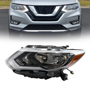 LED DRL Headlights Assembly Compatible with 2017-2020 Nissan Rogue with LED Daytime Running Light(Left and Right Side)