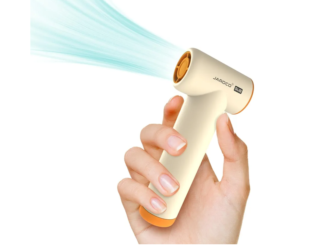 Handheld Portable Turbo Fan, 85000RPM Super High-speed Fan with 4-speed, 4000mAh, USB-C Rechargeable Personal Battery Operated, Mini Small Pocket Design for Travel/Outdoor/Vacation/Concert/Gift, Beige