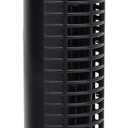 Yoidesu Bladeless Tower Fan, Portable Adjustable Speed Silent Compact Space Saving USB Desk Bladeless Fan with Light for Home Bedroom Office (Black)