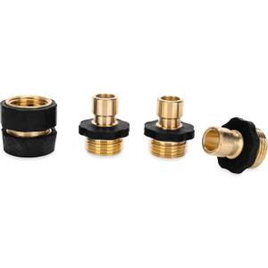 Camco 5/8" Brass and Steel Quick Hose Disconnect - Connect and Disconnect Between Multiple Hose Attachments | Automatic Shut-Off When Disconnected | 1 Female & 3 Male Fittings - 4 Count - (20136) Camco 5/8" Brass and Steel Quick Hose Disconnect - Connect and Disconnect Between Multiple Hose Attachments | Automatic Shut-Off When Disconnected | 1 Female & 3 Male Fittings - 4 Count - (20136)