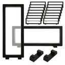 15 Pack Floating Display Case - 9 x 3.54 Inch Coin Display Case - Black Challenge Coin Display for Securing Medallions, Fossils, Stamps, Insect, Arrowhead, Guitar Pick, AA Medallion, Picture