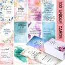 BRYTEFY 100 Prayer Cards for Women with Assorted Bible Verses, Mini Scripture Cards for Womens Bible Studies, Inspirational Religious Christian Gifts for Women (Floral)