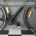 2 x 4Pcs Bike Pedal Straps Adjustable Pedal Toe Clips Straps Tape for Fixed Gear Bike Anti-Slip Double Adhesive Bicycle Feet Straps for Fixed Gear, Road BMX, MTBRed+Black