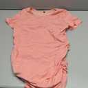 BTFBM Womens Summer Dresses 2026 Casual Bodycon Mini Dress Short Sleeve Crew Neck Ruched Spring Beach Vacation Outfits (Pink, M)