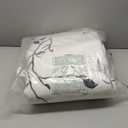 DJY Floral Quilt Set King Size 3 Piece Botanical Leaves White and Black Quilt Bedspread Reversible Coverlet Set, Elegant Lightweight Floral Bedding Set with Pillowcases for All Season