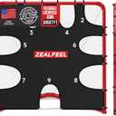 ZEALFEEL Lacrosse Goal 6x6x7Ft, Foldable Lacrosse Training Net with 9-Zone Target for Accuracy Practice, Heavy-Duty Steel Frame & Tear-Resistant Netting, Backyard Shooting Practice for Teens & Adults