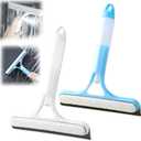 2 Pcs 3 in 1 Window Squeegee Cleaner,3 in 1 Spray Squeegee,WindowSqueegee with Spray,Squeegee for Shower Glass,for Car, Home, Kitchen Window,All-Purpose Window Cleaner Tool (Blue+White)