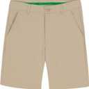 Izod Boys' Performance Golf Swingflex Stretch Straight Fit Short (8, White Pepper)