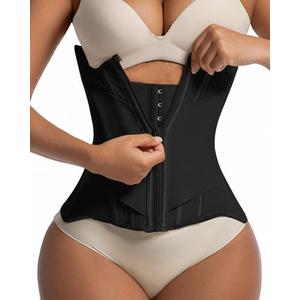 Waist Trainers for Women for Daily Wear, Faja Body Shaper Corset with Tummy Control for Workouts, Postpartum Recovery, and Yoga Sessions — Breathable and Supportive Black,medium