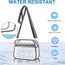 Busiuw Clear Bag for Stadium Events - Stadium Approved Small Mini Clear Purse, Men's Shoulder Bag for Sports Concerts