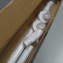 Tension Curtain Rod40-86IN(3.33-7.17Ft) One-Click Fast Extension Rod Easy to Install White Long Outdoor Curtain Rods No Drilling Never Rust for Window or Shower Patio Diameter 1.26 Inches