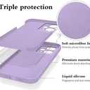 Compatible with Poco F5 Case Silicone Liquid Dark Green, Soft Smooth Touch for Xiaomi Redmi Note 12 Turbo Phone Case Silicone Shockproof Thin Cover (Purple)