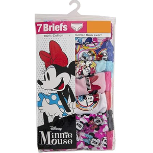 Disney Girls' Minnie Mouse Underwear with Multiple Print and Silhouette Options in Sizes 4