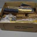 SUNMORY 3 Lights Floor Lamp with Remote Control and 3 Stepless Dimmable Bulbs, 78" Tall Standing Lamp with Hanging Drum Shade & Heavy Base, Modern Arc Floor Lamps for Living Room, Bedroom, Office. Gold finish