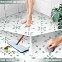 Peel & Stick Floor Tile Stickers Vinyl Flooring for Kitchen Bathroom Pet House and More, Waterproof Removable 8x8 inches 20 Pack (Light Green)