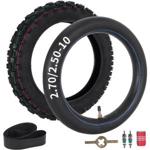 RUTU 2.5/2.75-10" Dirt Bike Tire Inner Tube Off-Road Tire Tube Replacement Set Compatible with CRF50 XR50 PW50 SX500 DRZ70 JR50 MX650 MX500 PW50 MVX70 Coolster QG-210 / QG-213A
