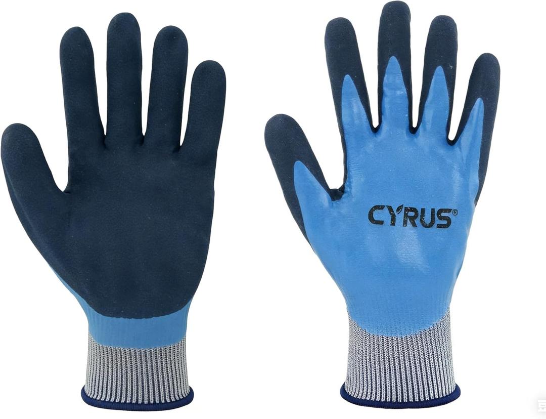 CYRUS 2 Pairs Nitrile Gardening Gloves for WomenMen, Thorn-Proof Garden Gloves,Work for Weeding, Digging, Pruning