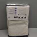 100% Blackout Shield Linen Blackout Curtains for Bedroom 84 Inches Long, Back Tab/Rod Pocket Living Room Drapes, Thermal Insulated Blackout Curtains 2 Panels Set, 50" W x 84" L, Cream