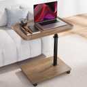 Large Size C Table End Table Adjustable Height, 360°Swivel TV Tray Table for Small Spaces, Larger Size Couch Tables that Slide Under, C Shaped Side Tables for Couch ,TV Dinner, Living Room and Bedroom