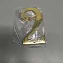 HASWARE House Number Sign 4 inch (10 cm) Polished Brass Finish Stylish Curvy Modern Door Numbers Signage Plaque Street Home Address Numerals(2, Brass)