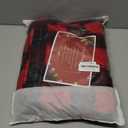 UOZZI BEDDING Duvet Cover Set 3 Pieces Christmas Red and Black Plaid Queen Size - 800 TC with Zipper Closure, 4 Corner Ties - Holiday Design for New Year (Queen (1 duvet cover +2 pillow shams))