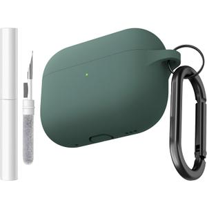 Brujula Case for AirPods Pro 3 Case Silicone Protective Cover Compatible with AirPods Pro 3rd Generation 2025(Lake Green, AirPods Pro 3)