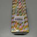 2 x YAOSHENG [100 Pack] Pink & Gold Paper Straws Disposable, 100% Biodegradable Multi-Pattern Party Straws For Birthday, Wedding and Holiday Decoration (Seven Colors)