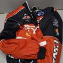 Varsity Jacket for Women Patchwork Long Sleeve Racing Bomber Letterman Jackets Color Block Y2k Vintage Streetwear (Medium, Red)