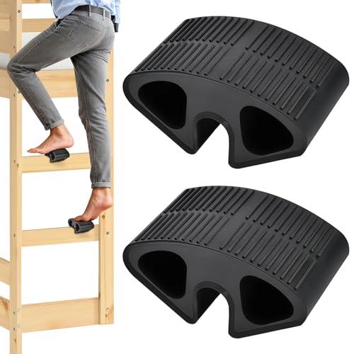 Wisunichan 2Pcs bunk Bed Ladder padsm, are Made of Upgraded Soft Rubber Material and Feature a Double-Layer Bed Ladder Design. They are Suitable for Double beds and attic Rooms