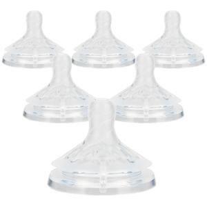 Silicone Bottle Nipples for Philips Avent Natural Baby Bottles,Size 5 Nipple,6m+,Flast Flow, 6 Count