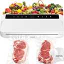 Food Vacuum Sealer Machine for Food, 8-in-1 Dry/Wet/Oil Modes Food Sealer Fit All Kind Bags with Water Tank & Digital Timer, Food Sealing Machine with Cutter & Starter Kit & 20 Vacuum Bags