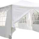 10'x30' White Outdoor Gazebo Canopy Tent Canopy Wedding Party Tent Waterproof Camping Gazebo BBQ Shelter Pavilion 8 Removable Walls -8